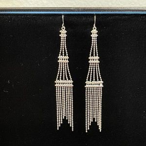 Silver Eiffel Tower Chandelier Earrings from Paris